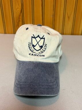 Cancun Two-Tone Cotton Baseball Cap - Ivory & Charcoal